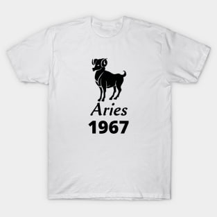 Black Aries Zodiac 1967 T-Shirt